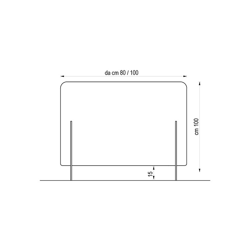 alteregoservice.net - STRUTTURA IN PLEXIGLASS PARAFIATO - 100x200